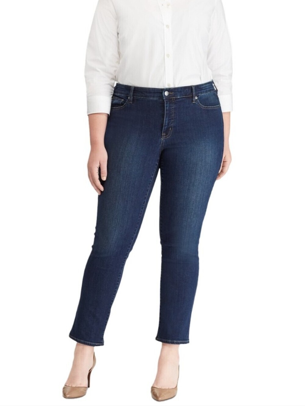 Lauren Ralph Lauren Modern Straight Curvy Jeans Pants